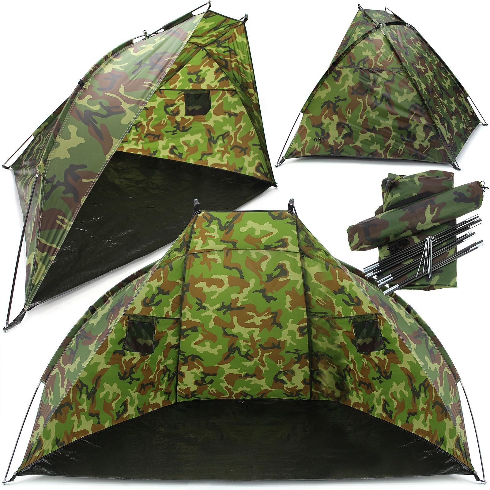 Carp Brolly Day Shelter with Sewn-In Groundsheet
