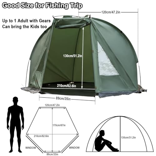 Carp Fishing Bivvy 1-2 Man Day Shelter: image 3