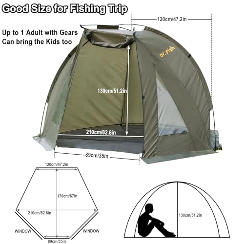 Dr.Fish 1 Man Carp Fishing Bivvy: image 3
