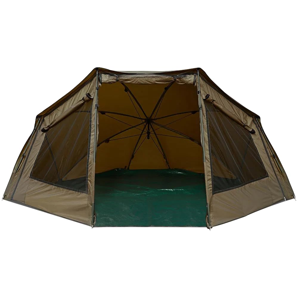 NGT brolly bivvy shelter system on the bank