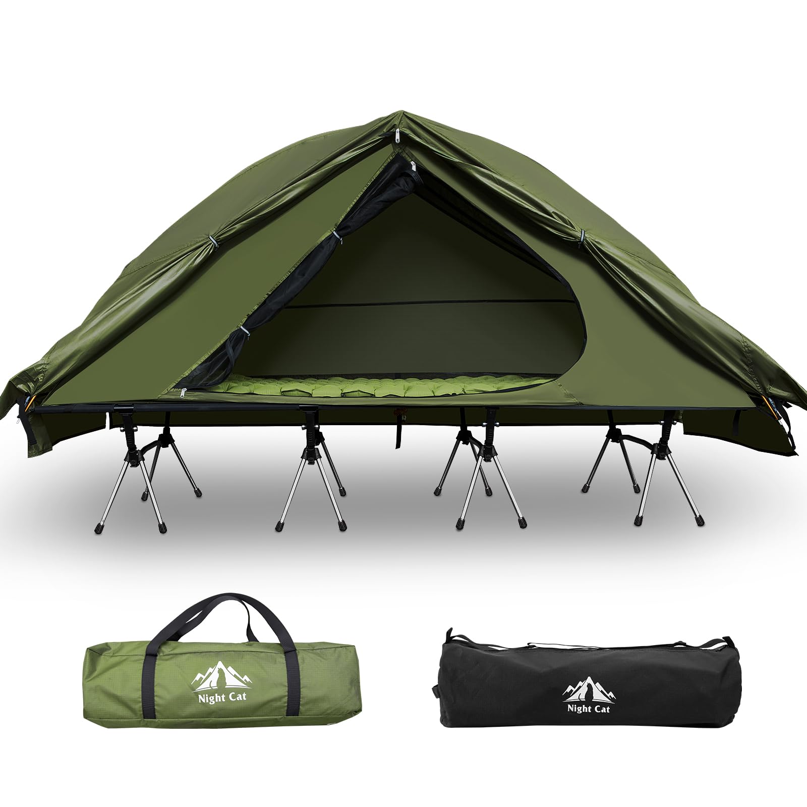 Night Cat Off-Ground 1 Man Tent with Camp Bed