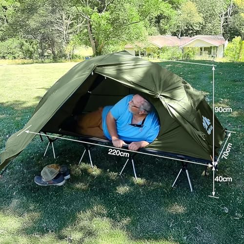 Night Cat Off-Ground 1 Man Tent with Camp Bed: image 5