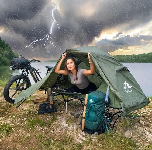 Night Cat Off-Ground 1 Man Tent with Camp Bed: image 6